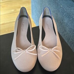 Rothy's Pink Flats with Bow Detail